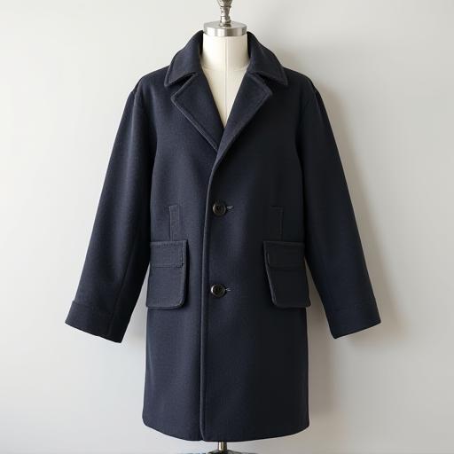 洗練されたデザインのウールコート