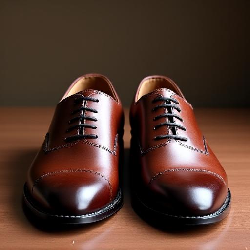 手作業で仕上げられたレザーダービーシューズ