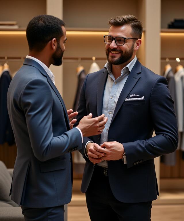 Obi Flowのスタイリストが顧客にスタイリング提案を行っている穏やかなシーン